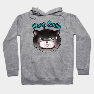 Keep smile black cat Hoodie